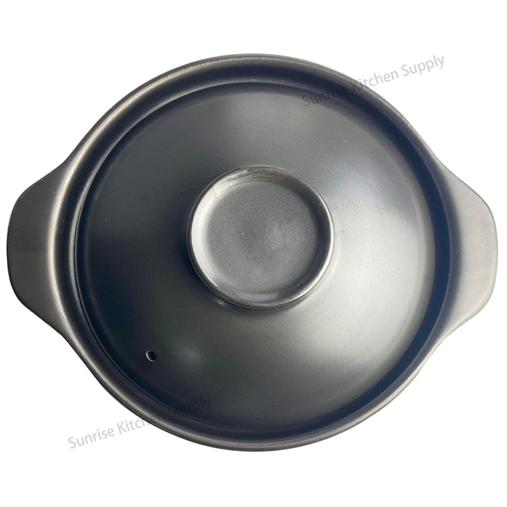 Black Casserole Clay Pot (36, Ounces)