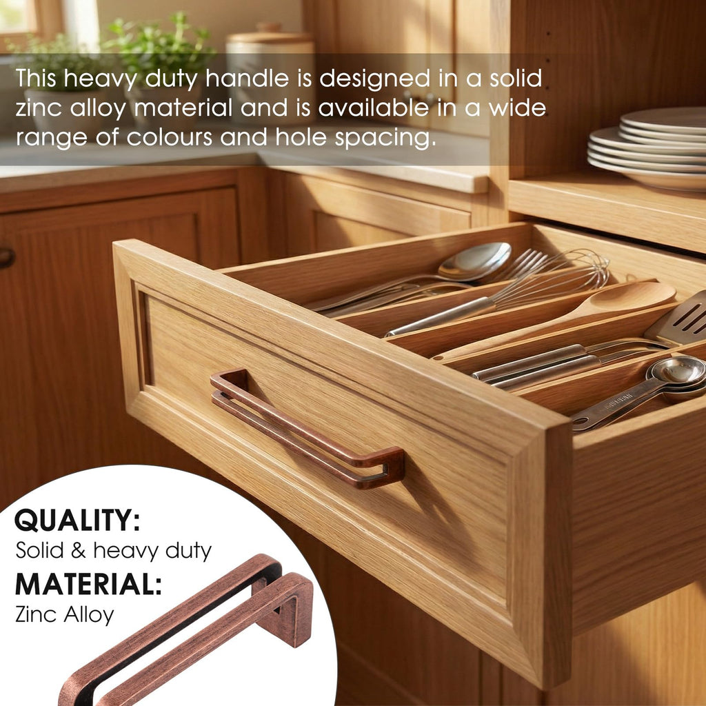 Antique Copper Zinc Alloy Solid Cabinet Pulls 6-1/4 Inch(160mm) Hole Center,Dresser Cabinet Handles Luxury Cabinet