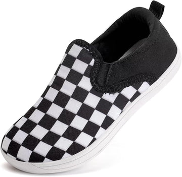Toddler Little Kid Wide Barefoot Shoes Boys Girls Minimalist Slip On Sneakers Canvas Walking Shoes Fit Naturally Zero