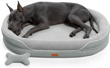 XXL Orthopedic Dog Bed, . Dog Bed for Large Sized Dogs with Full-Surround Bolsters, Dual-Sided Dog Cooling Beds