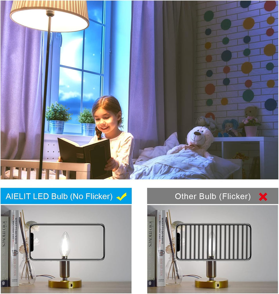 B11 E12 LED Candelabra Bulb 25-Watt Equivalent, 5000K Daylight White, 200 Lumens, Dimmable Chandelier Light Bulb