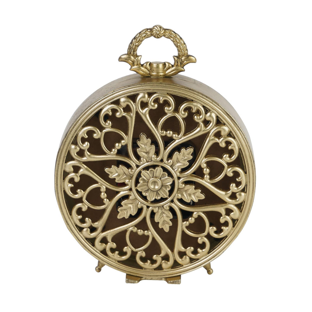 Vintage Table Clock Non-Ticking Battery-Operated