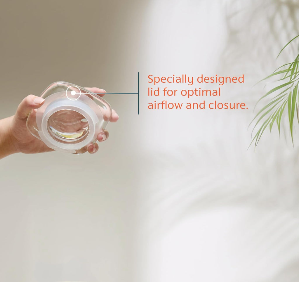 Glass Drink Dispenser, with Leak-Proof Stainless Steel Spigot and Customizable Label Tag, Clear Mason Jar, Beverage