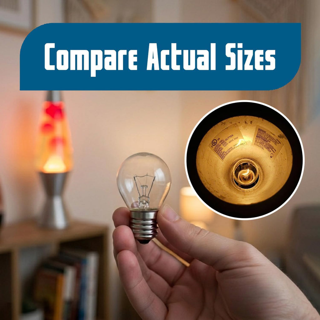 Lava Lamp Bulbs, 4 Pack 40 Watt Lava Lamp Bulbs, S11 E17 Base Replacement - Compatible with 14.5-Inch/20-Ounce Lava