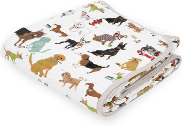 Unicorn Muslin Quilt Blanket | 100% Cotton Soft Multi-Layered Muslin Fabric | Toddler & Baby Blanket | 47"x47"