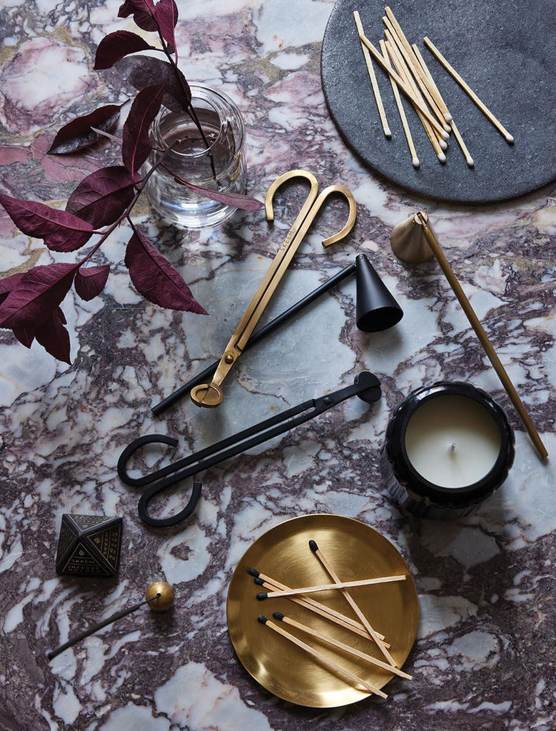 Skeem Candle Wick Trimmer - Luxury Matte Gold Wick Clipper - Stainless Steel Wick Cutter, Perfect Accessory