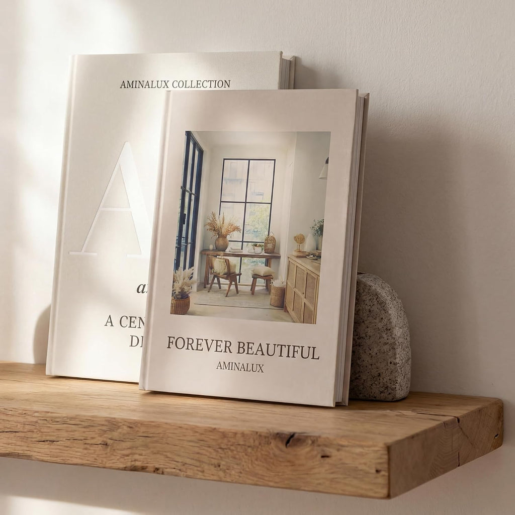 Decorative Books Decor with Storage - Set of 2 Faux Linen Book Boxes with Aesthetic Covers - Enhance Your Coffee