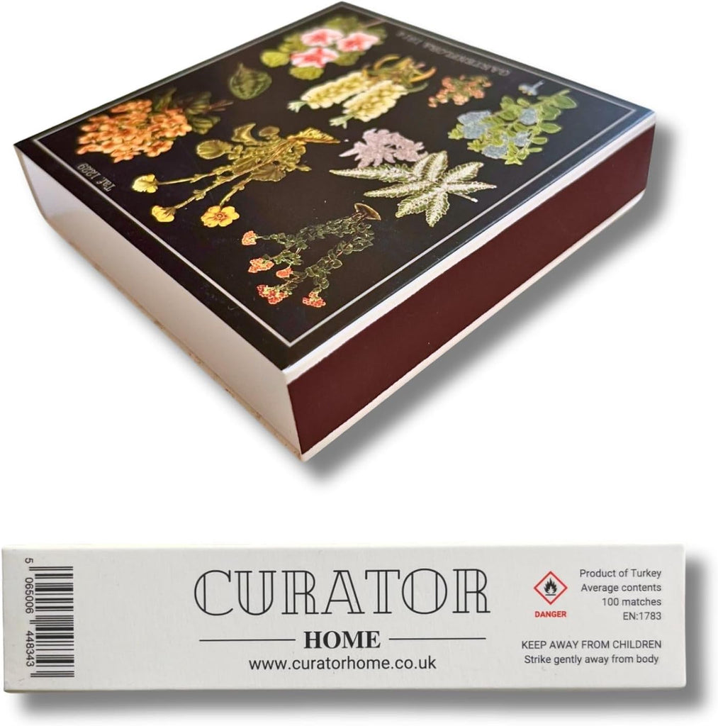 Home Luxury Gift Long Safety Matches I Stylish Floral Design Square Match Box