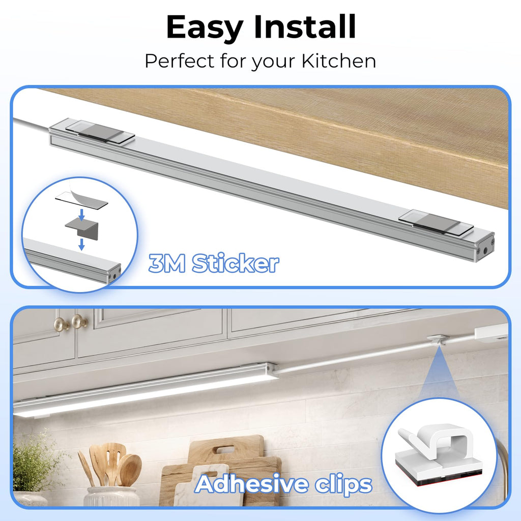 12in Plug in Under Cabinet Light Hand Wave Sensor Kitchen Light