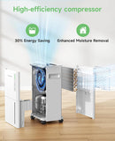 1500 Sq.ft Dehumidifier for Basement, 21 Pint Quiet Dehumidifiers for Home with Drain Hose, Smart Humidity Control