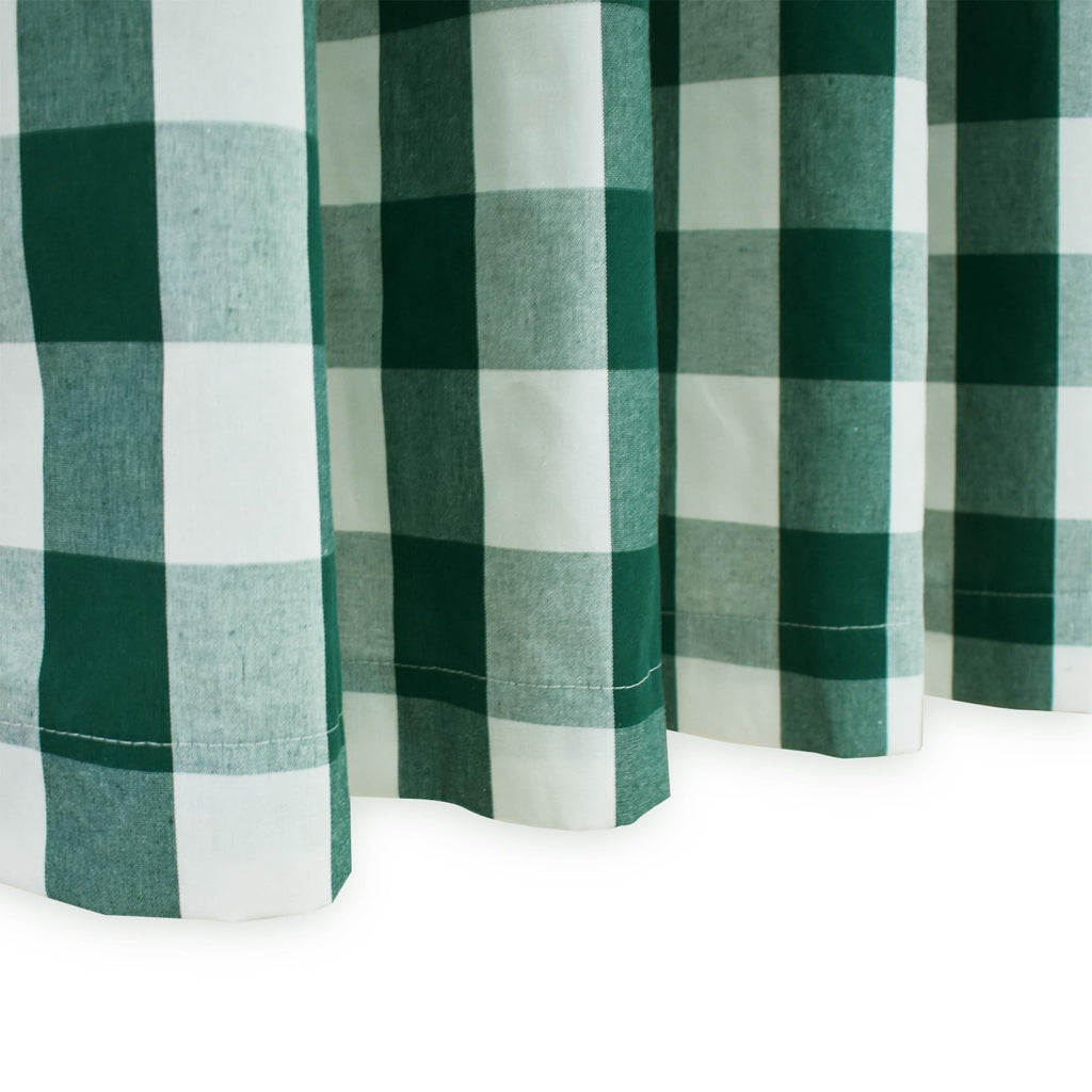 Buffalo Check Kitchen Tier Curtains 30 inches Long Plaid Gingham Rod Pocket Classic Short Small Cafe Curtains Country