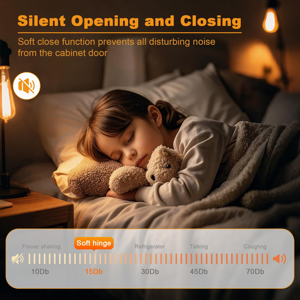 60 Pack 30 Pair 1-1/4 inch Overlay Soft Close Cabinet Hinges Hidden Door Hinge Cabinet Hinges Concealed Self Closing