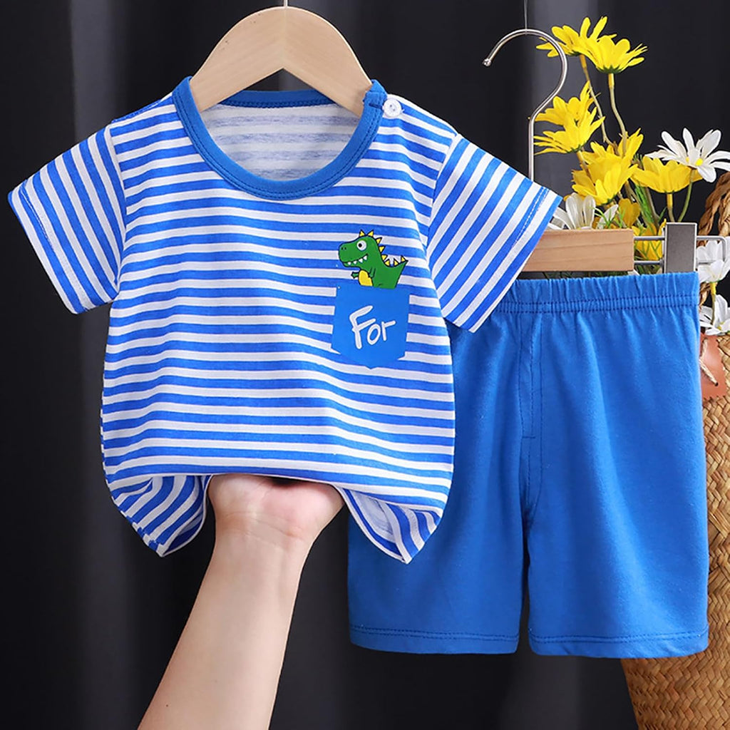 Toddler Boy 4pcs T-shirts and Shorts Set Baby Summer Outfits