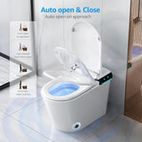 Smart Toilet with Auto Open/Close Lid, Bidet Toilet Pump-assisted, Blackout Flush, Heated Seat, Dual Auto Flush