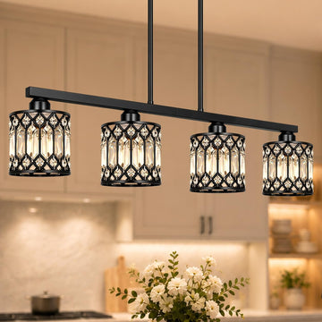 Crystal Kitchen Island Lighting Black Island Lights