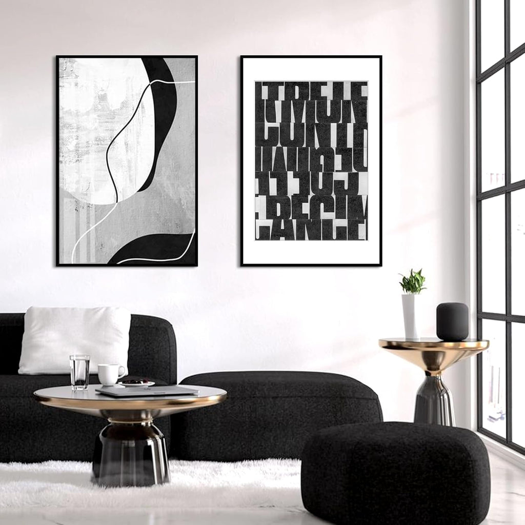 24x36 Poster Frame in Black, Metal Thin Board 24 x 36 Frame with Acrylic Plexiglass for Pictures 20x28 with Mat or