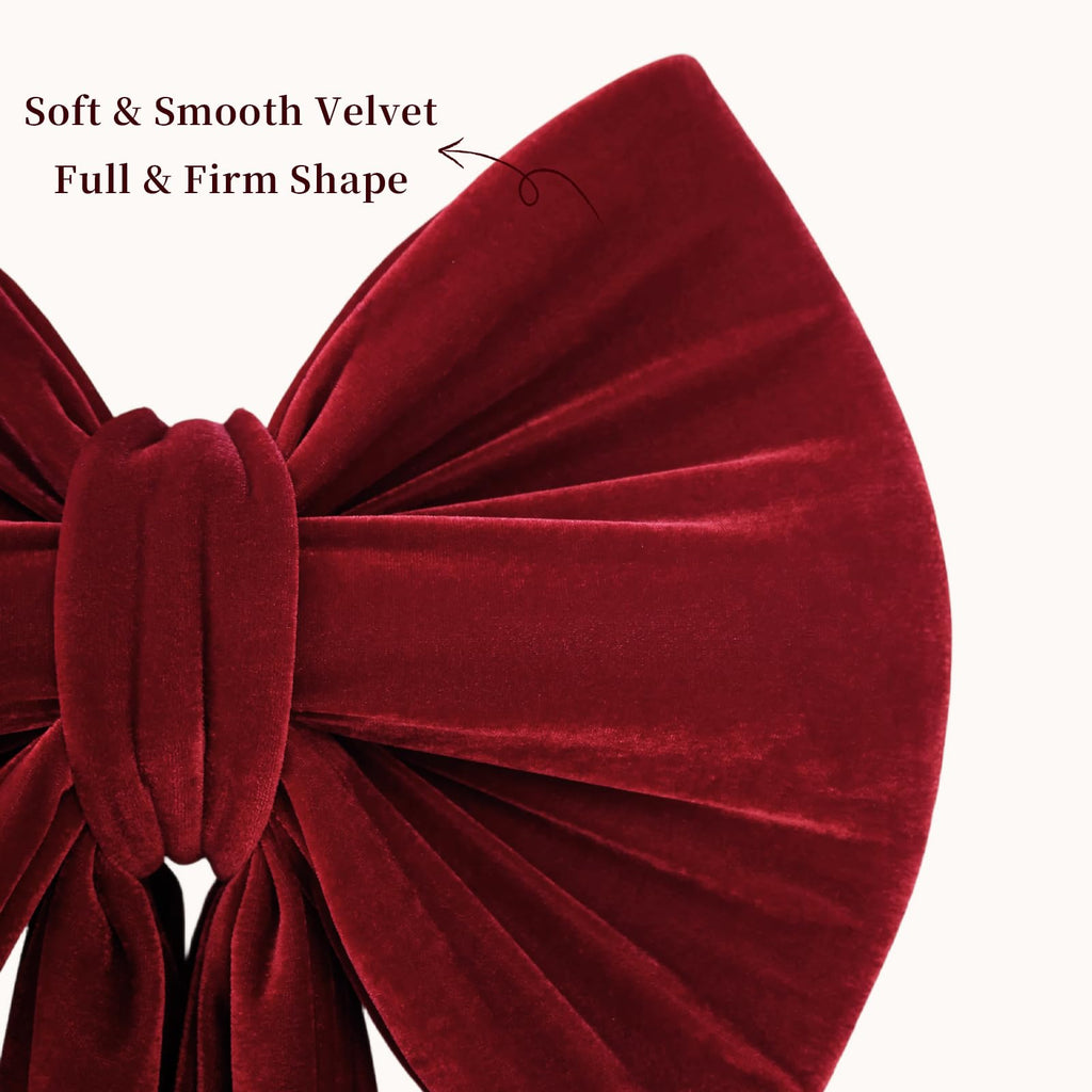 Christmas Decorations - 8FT Giant Red Velvet Christmas Tree Topper Bow