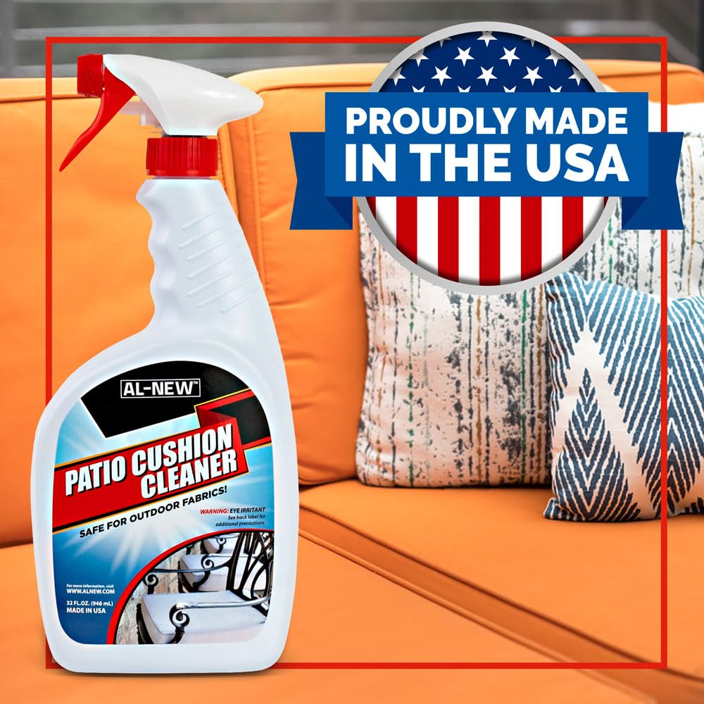Patio Cushion Cleaner | Safe For Use On Outdoor Fabrics Such As Patio Cushions, Awnings, Furniture Covers, and more