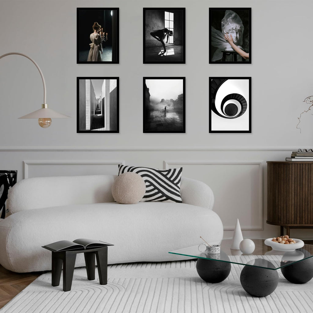 Wood 15x21.25 Puzzle Frame Black for Wall Hanging, 15 x 21.25 Picture Frame Poster Photo Frame for Wall Horizontally