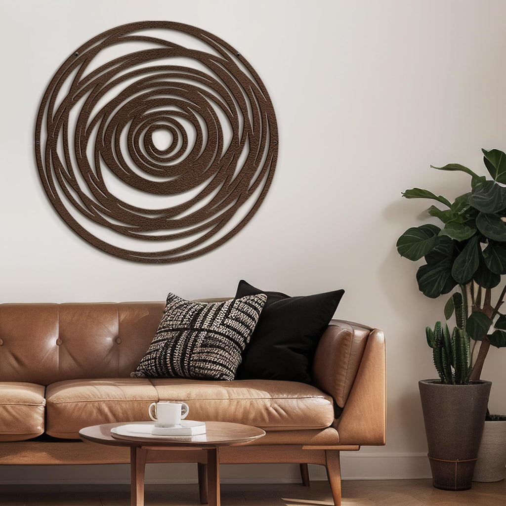 Metal Wall Art Decor Abstract Geometric Circles Minimalist Modern Abstract Wall Sculpture Hangings Home Decoration
