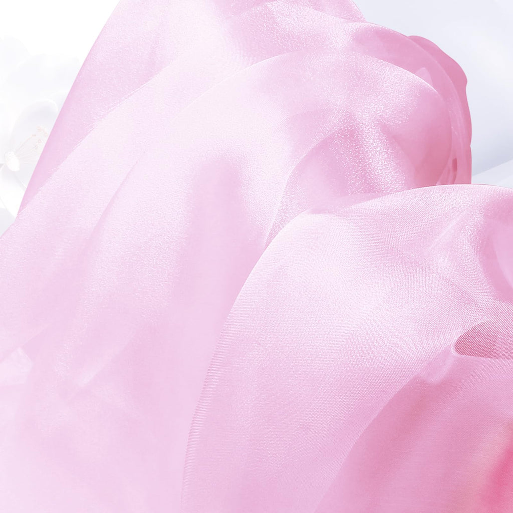 Pink Organza Fabric by The Yard, 60 Wide (2 Yard)