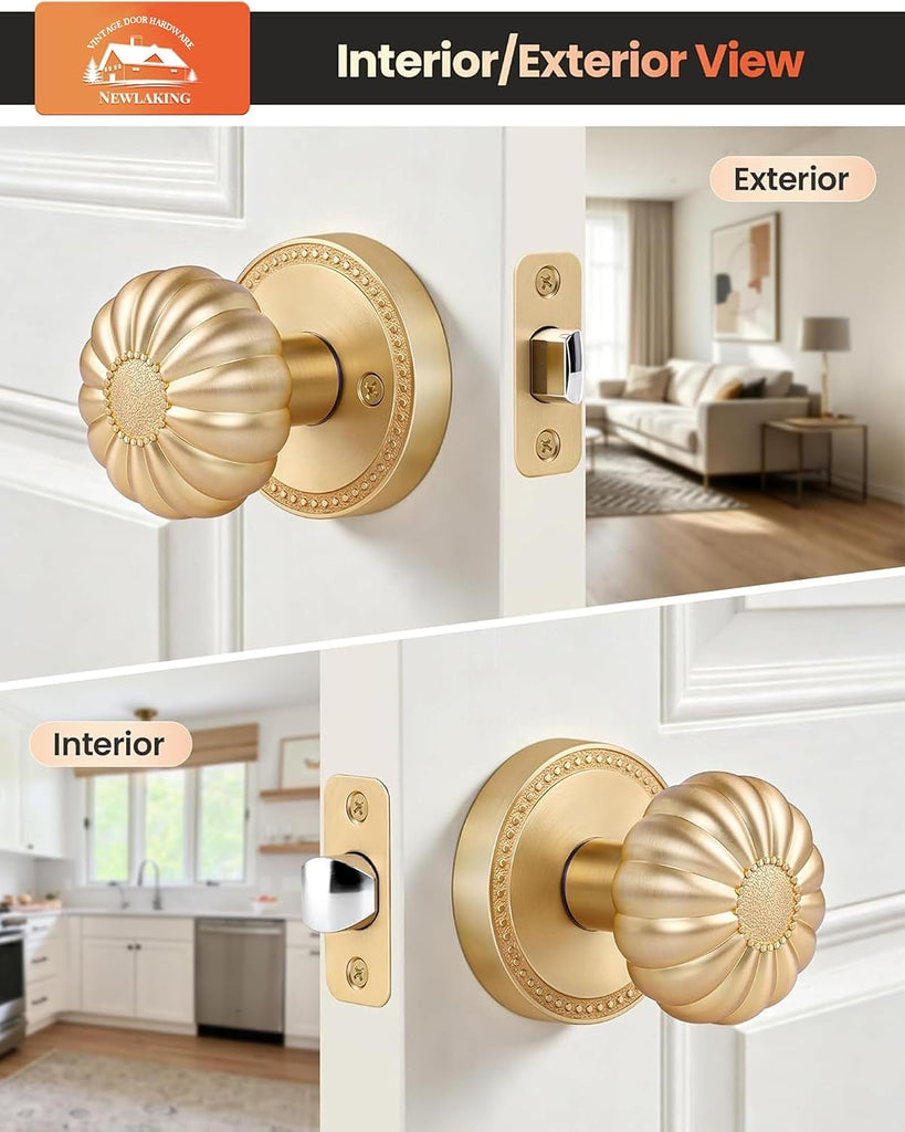 Passage Door Knob Interior, Champagne Bronze, 1 Pack