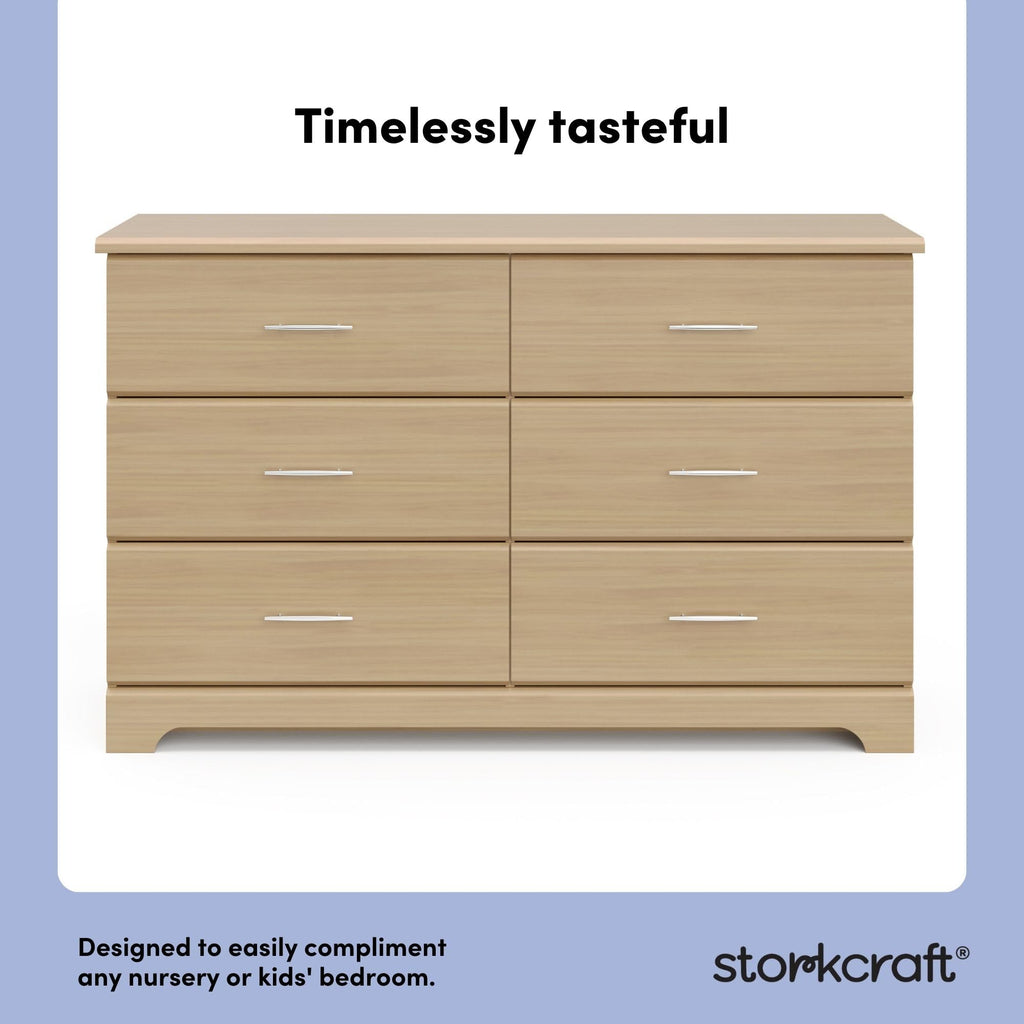 Brookside 6 Drawer Dresser, Driftwood