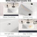 ONBRILL 28" Modern Bathroom Vanity with Ceramic Sink