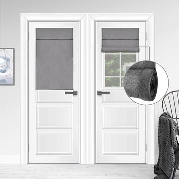 Cordless Blackout Door Curtains, Triple Layers 100% Light Blocking & UV Protect, Noiseless Adjustable Roller Shade