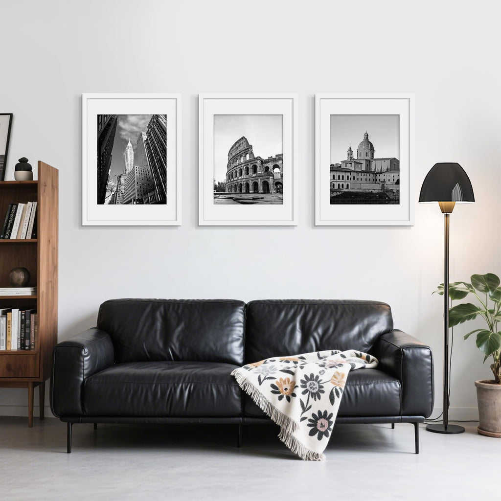 11x15 Picture Frame Set of 12, Modern Gallery Wall Frames, White