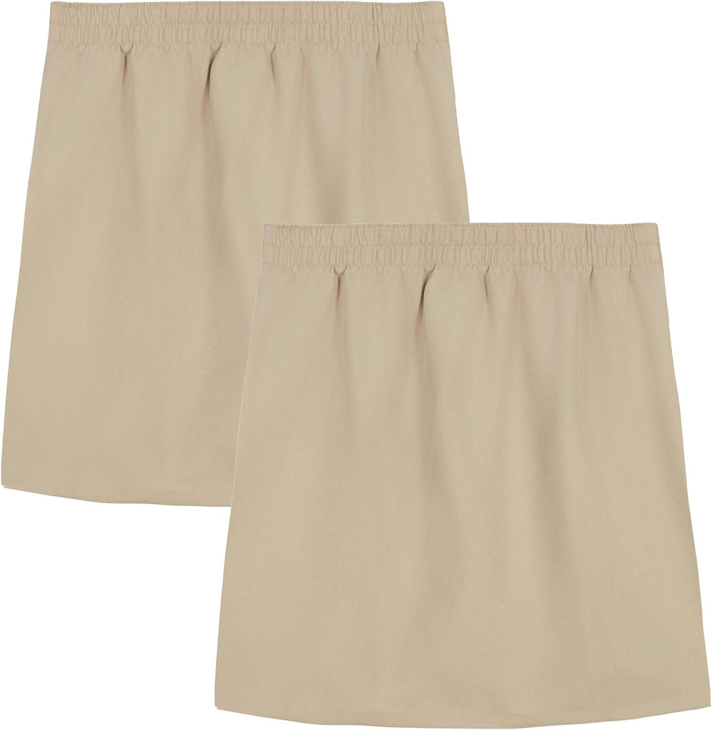 Girls' School Uniform Pull-on Pleated Scooter Skort, Pack