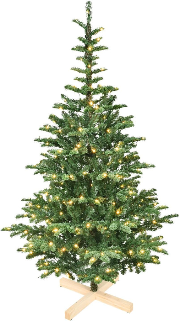 Pre Lit Artificial Christmas Tree, Premium Douglas Fir Christmas Tree /1307 PE & PVC Mixed Branch Tips