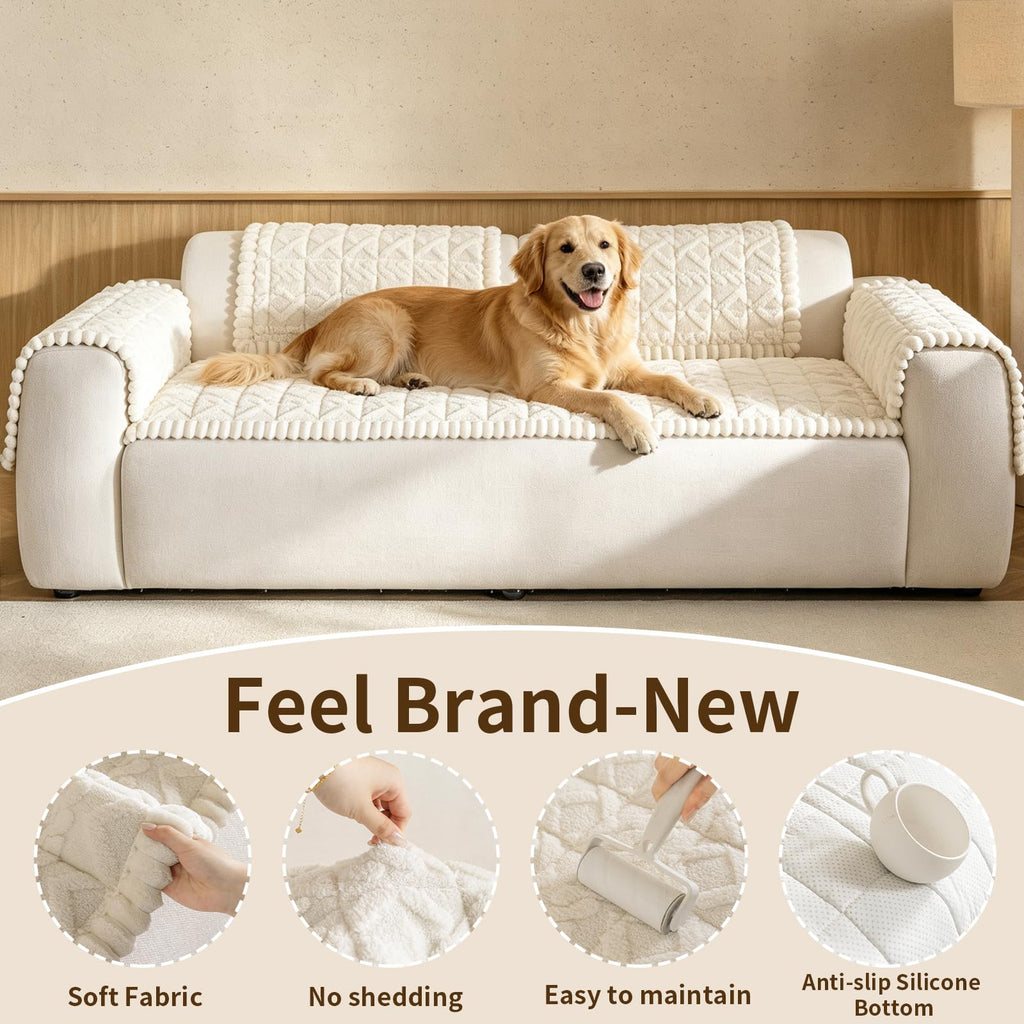 27.6"x27.6" Couch Cover for Dogs, Washable Sofa Protector for Pets