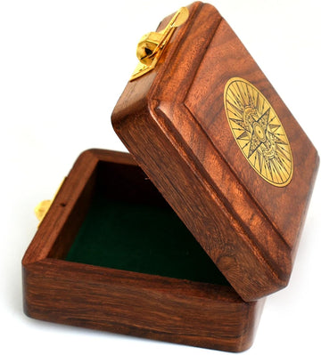 Antique 3" Indian Rosewood Keepsake Wooden Box -Decorative Vintage Storage Box - Antique