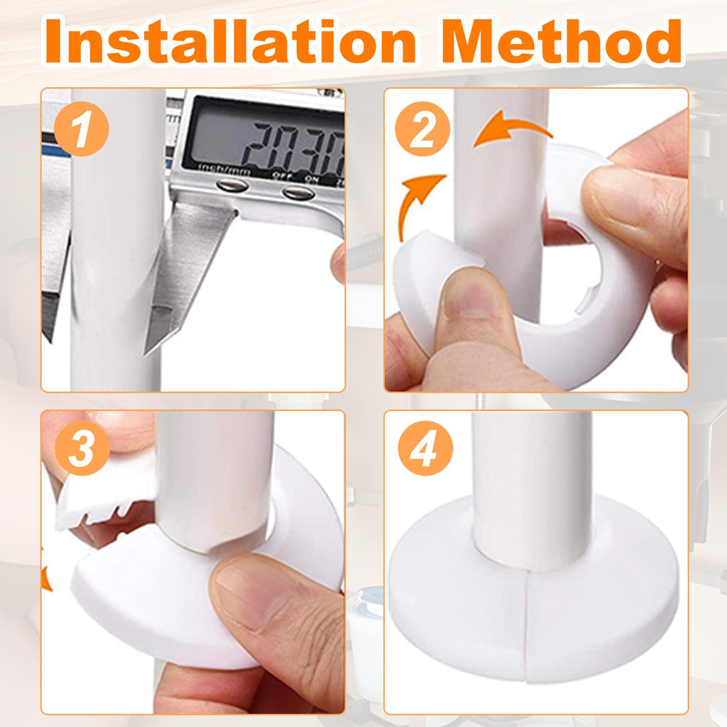 4Pcs Fit 0.98" Outer Diameter Flange Water Pipe Cover Decoration