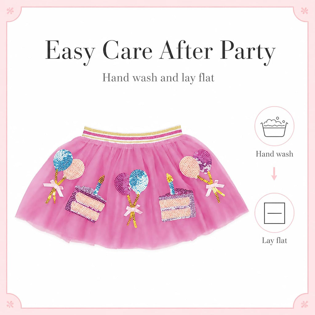 Toddler Girl Birthday Sequin Icon Tutu