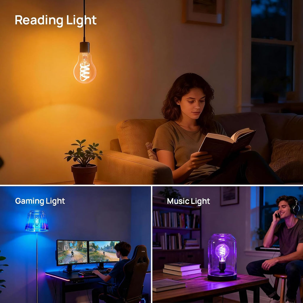 Matter E12 B11 Led Edison Bulb & Matter A19 Smart Edison Bulb