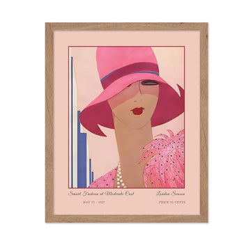 Vintage Harriet Meserole Poster - Retro Portrait Print - Gift for Artist, Friend - Fashion Magazine Cover, Woman