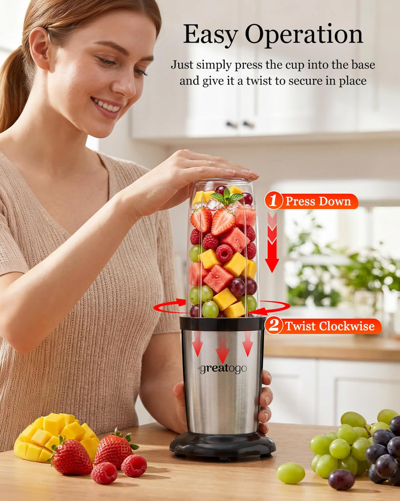 Bullet Blender, Personal Countertop Kitchen Small Smoothie Blender