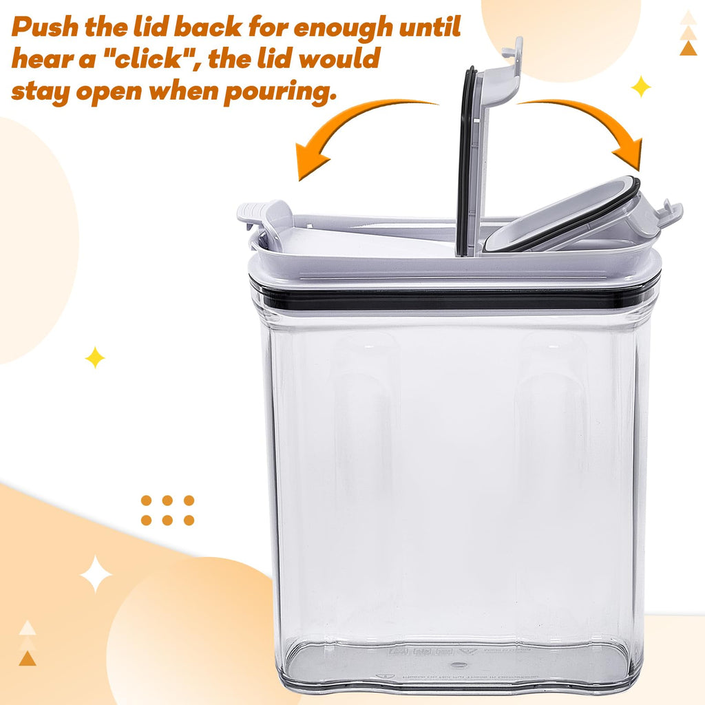 Cereal Containers Storage Set, Airtight Food Storage Container with Lid 4L/135.2oz, 2PCS BPA-FREE Plastic Pantry