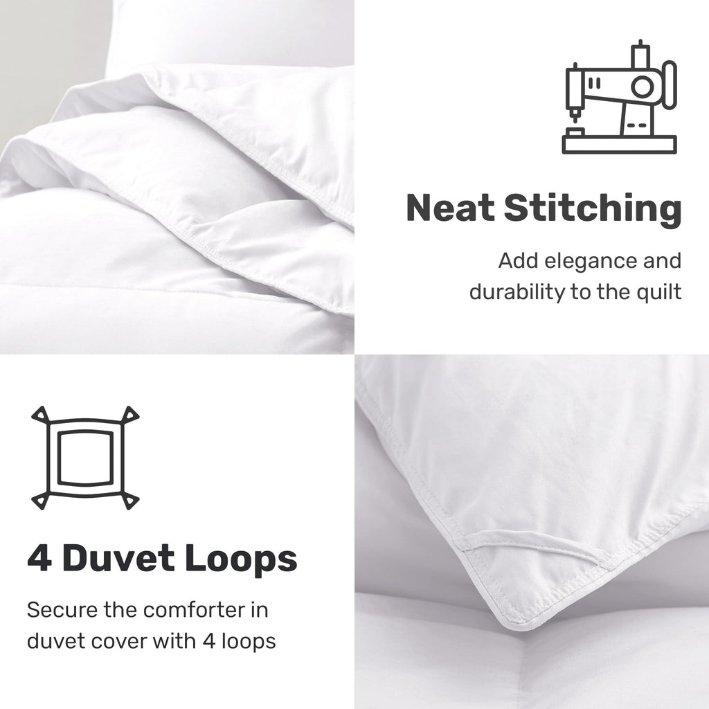 King Size Goose Feather Down Fiber Comforter White Duvet Insert