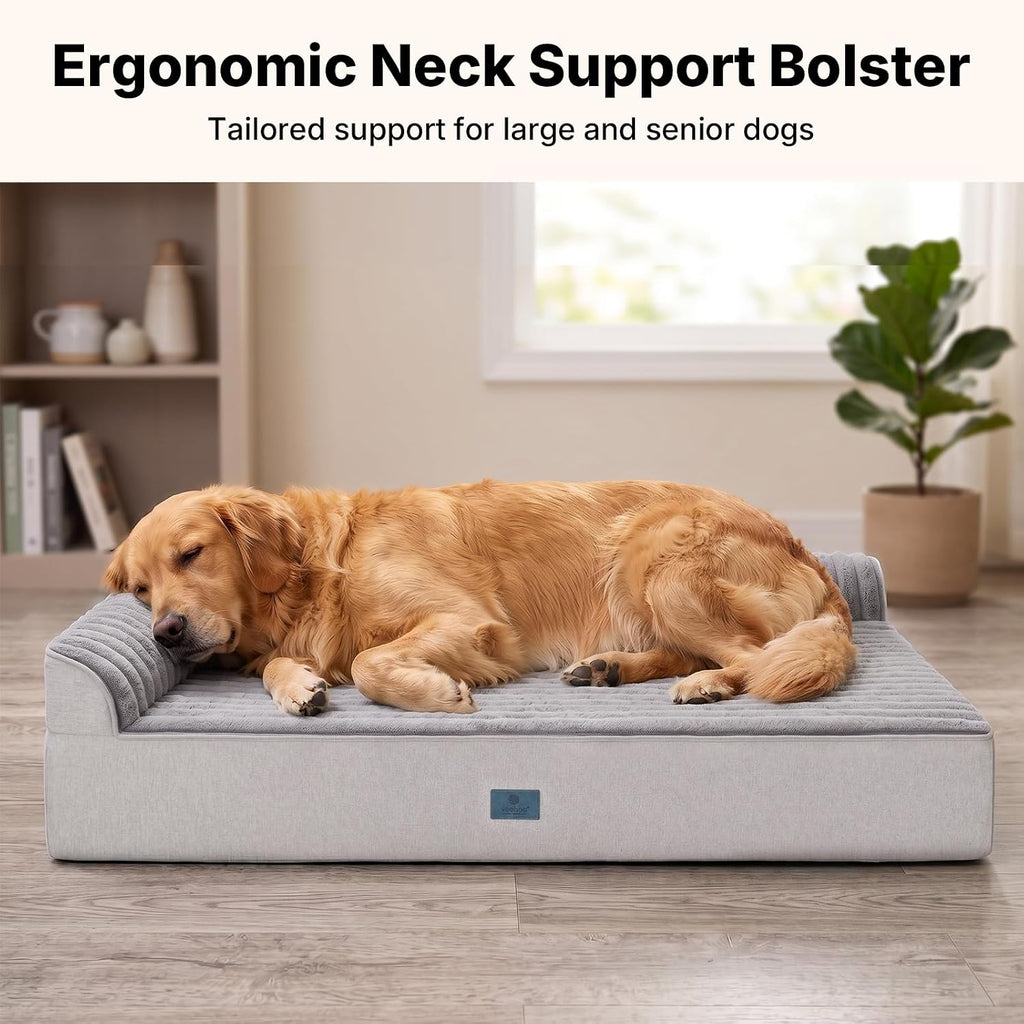 Orthopedic Dog Bed for Senior Dog, 7" XL Memory Foam Bed with Sides