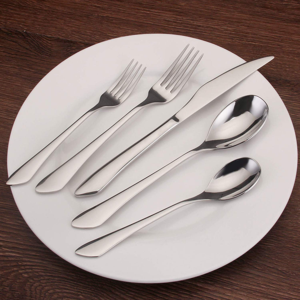 Silverware Set, 20-Piece Stainless Steel Flatware Set Service for 4, Mirror Polishing Tableware Cutlery Set and