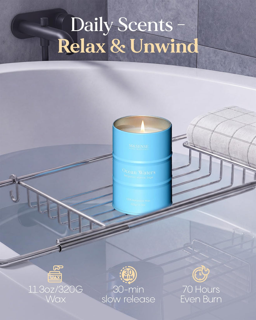 Ocean Waters Scented Soy Candles, 11.3oz