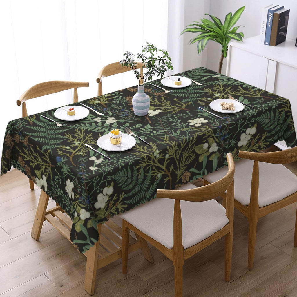 Botanical Print Rectangle Tablecloth 54 x 72 Inch
