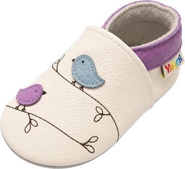 Baby Boys Girls Moccasins Slippers, Soft Sole Baby Leather Shoes, Anti-Slip Baby Walking Crib Shoes for Infant