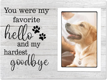 Dog Memorial Gifts for Loss of Dog, Pet Memorial Frame Fits 5x7