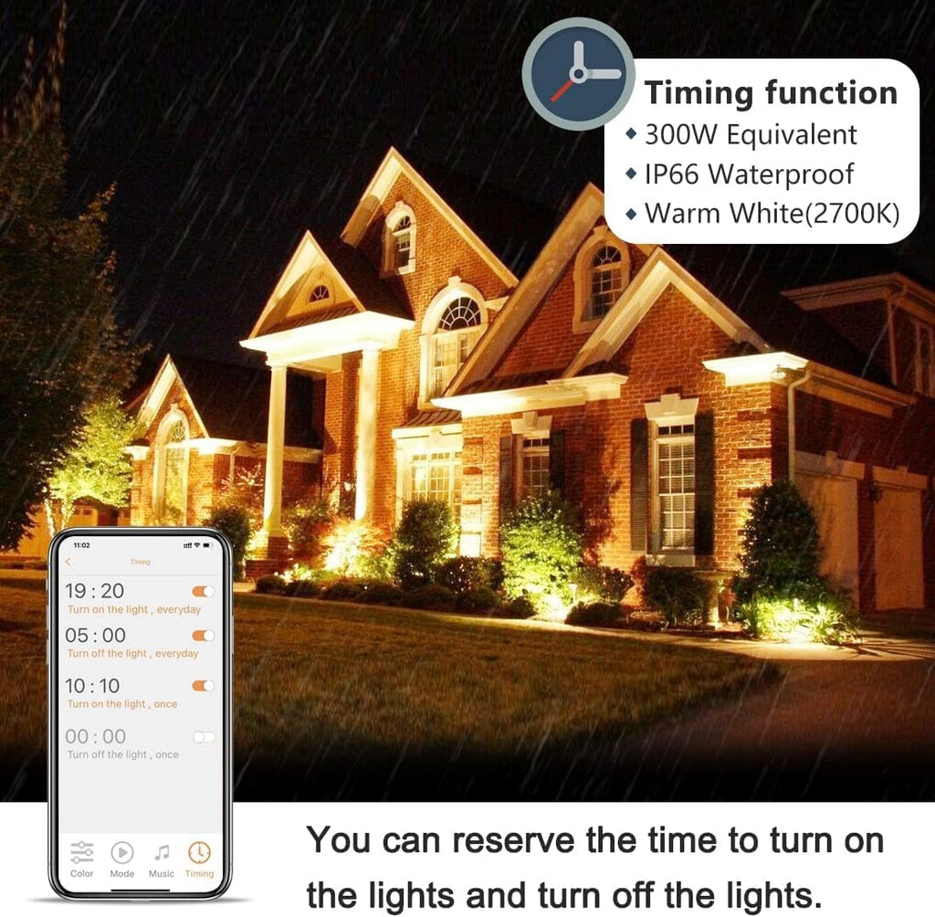 Led Flood Light 30W, 300W Equivalent Outdoor Color Changing Lights