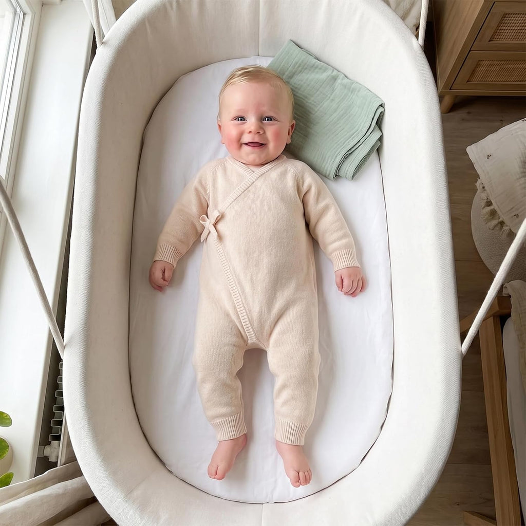 Outfit Baby Boy Knit Wrap Sweater Romper Jumpsuit