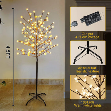 Artificial Cherry Blossom Tree 4.5FT Living Room